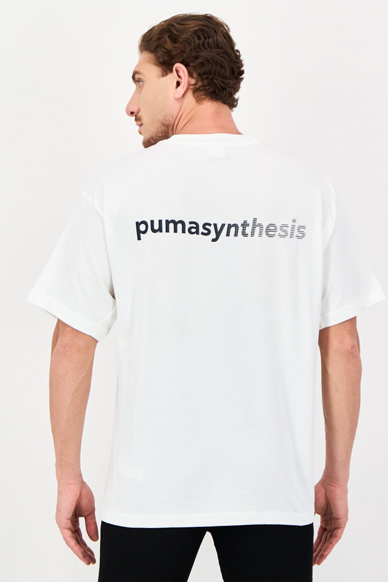 PUMA Men Sportswear Fit Short Sleeve Outdoor T-Shirt, White - Image 3